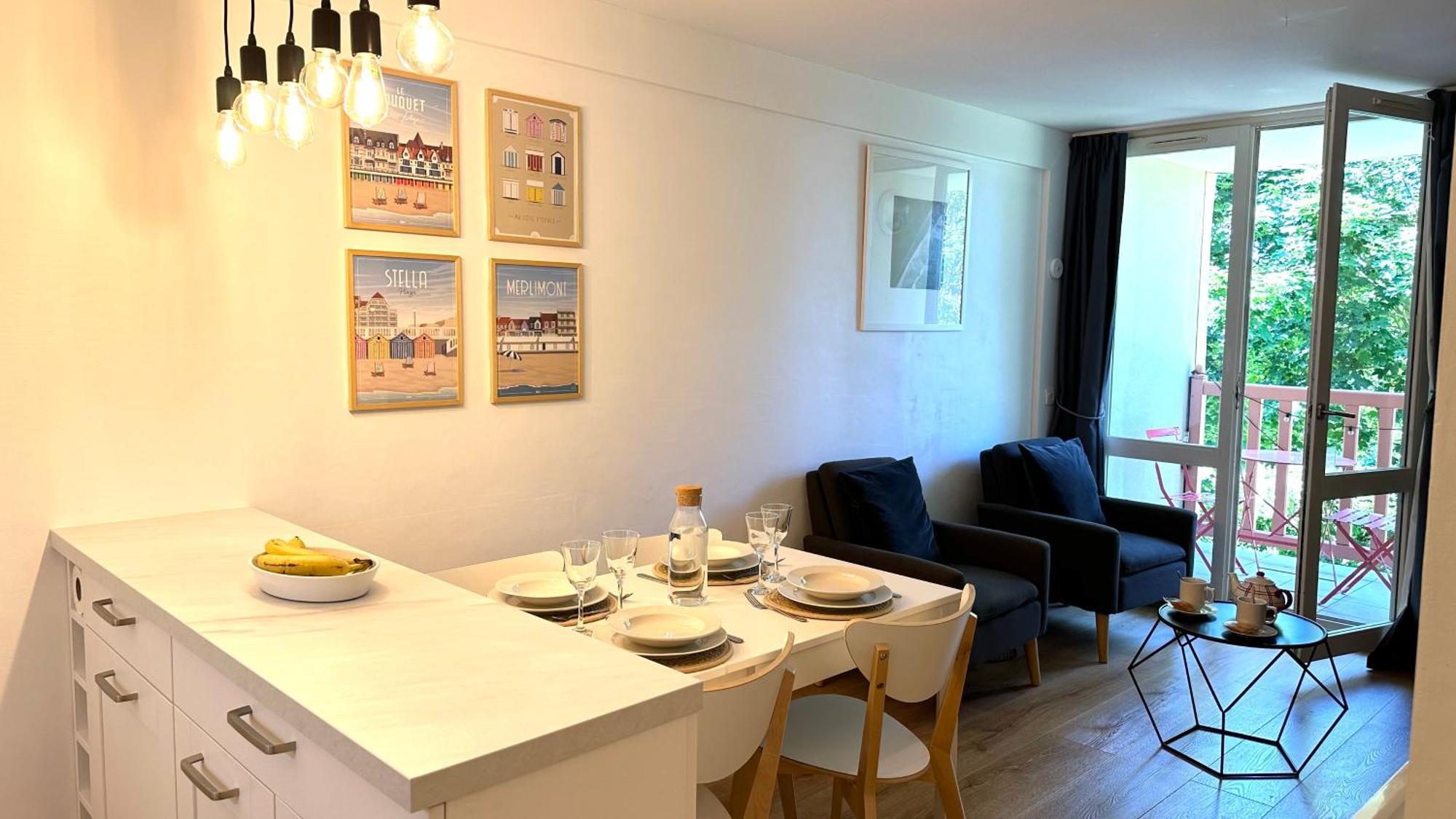 Appt 4 Pers-2 Chb-2 Sdb-Piscine-Linge Inclus-Literies Faites A L'Arrivee Inclus-Parking Apartment Le Touquet Luaran gambar